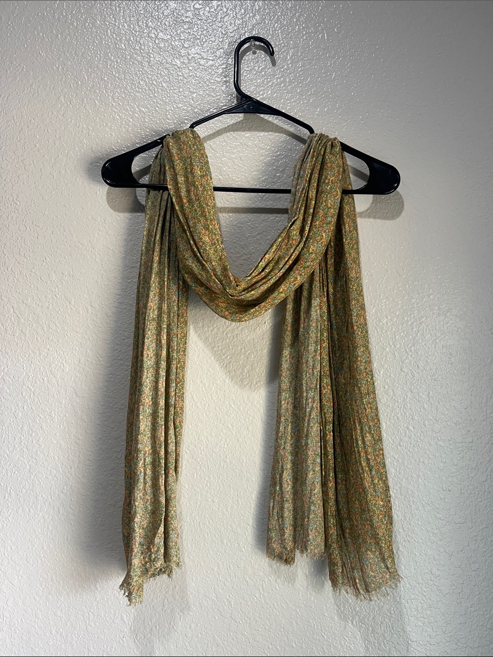 Patricia Nash Green Floral Lightweight Women's Scarf L 68â X W 22.5â Boho